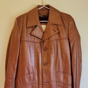 Vintage 70's London Fog Leather Jacket Size 38